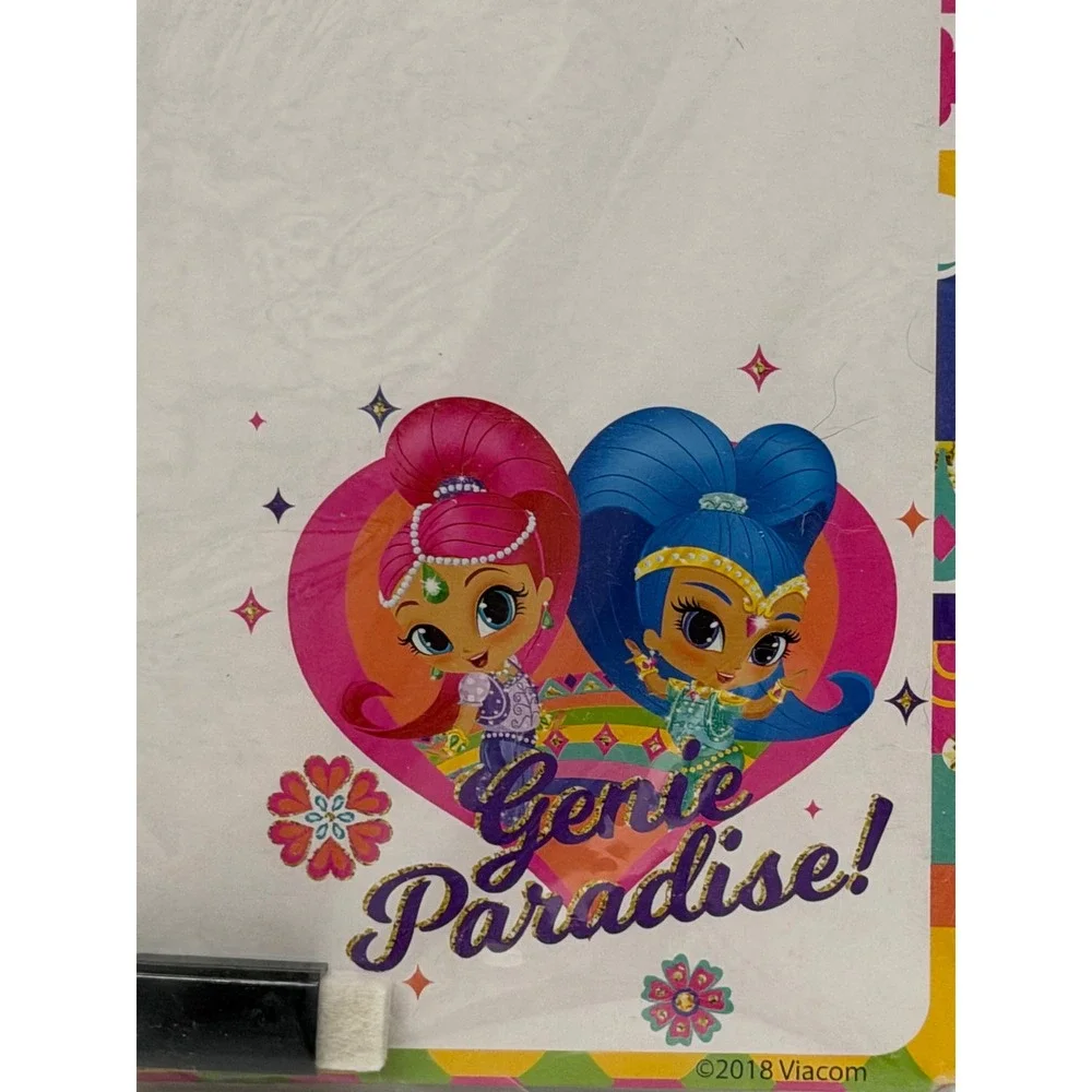 Nickelodeon Shimmer and Shine Pop-Outz Dry-Erase Board Genie Paradise Set New